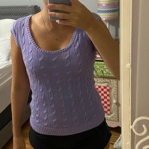 Lauren Ralph Lauren Light Purple Sweater Vest